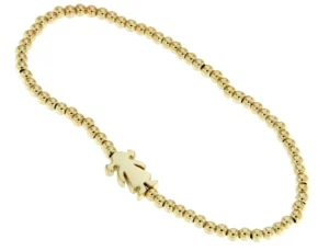 Roman Joyero Pulseras<CUPIDO, pulsera de plata dorada con niña