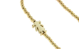 Roman Joyero Pulseras<CUPIDO, pulsera de plata dorada con niña