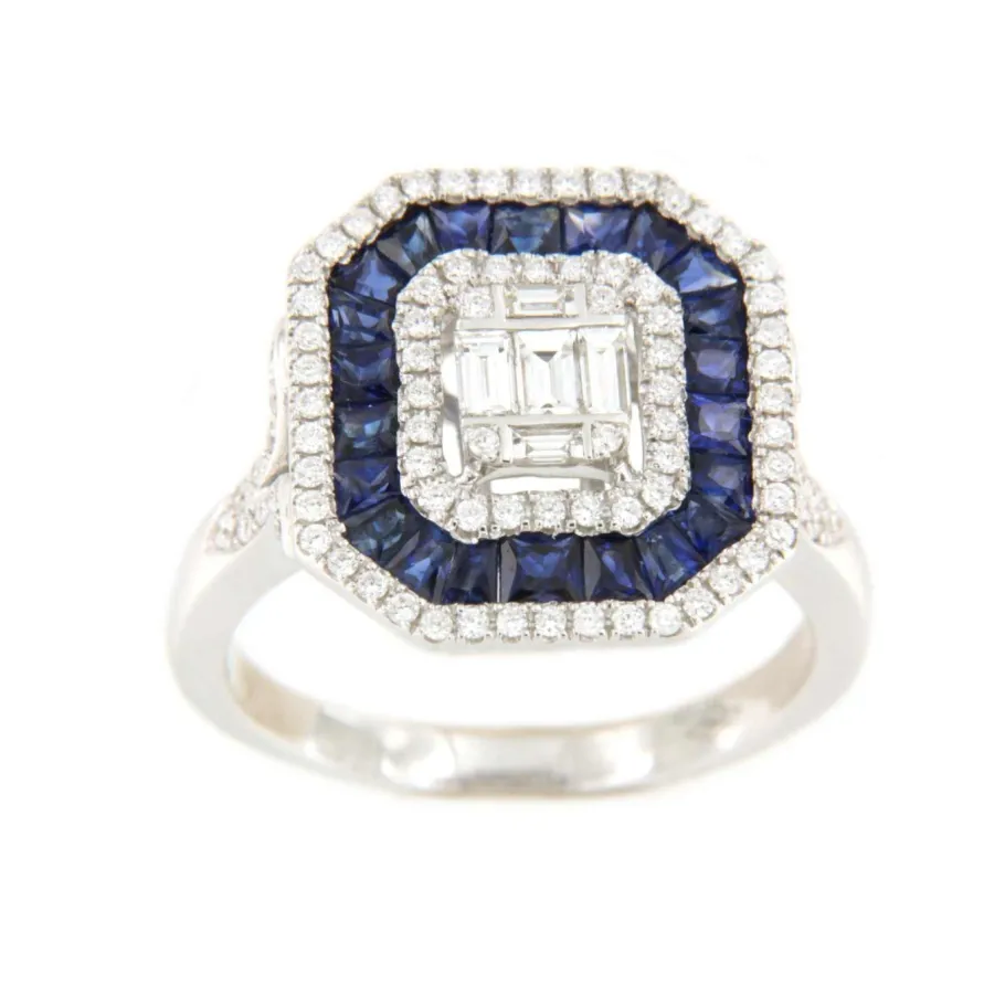 cygnus_anillo_rectangular_1.webp Roman Joyero Anillos<CYGNUS anillo rectangular oro blanco brillantes y zafiros