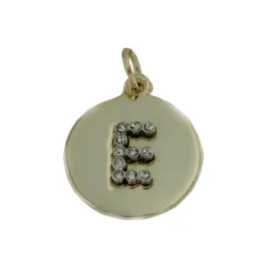 Roman Joyero Colgantes<CYRIUS, colgante en plata con letra E