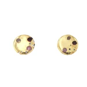 Roman Joyero Pendientes<DANUVIO pendiente plata con piedras de color bañado en oro 18k