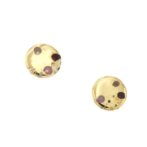 Roman Joyero Pendientes<DANUVIO pendiente plata con piedras de color bañado en oro 18k