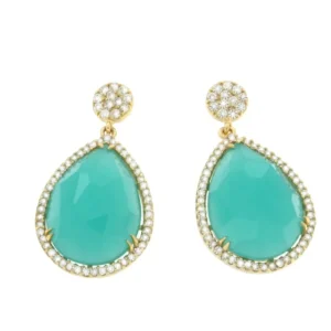 Roman Joyero Pendientes<DEDALO, pendientes de plata con circonitas y amazonite