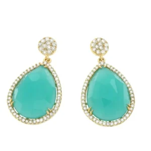 Roman Joyero Pendientes<DEDALO, pendientes de plata con circonitas y amazonite