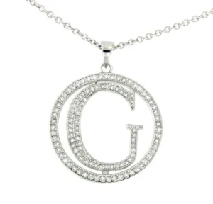 Roman Joyero Cadenas Y Gargantillas<DESIDERATA, cadena corta de plata con letra G