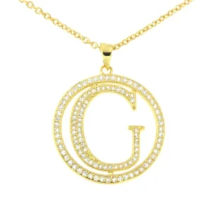 Roman Joyero Cadenas Y Gargantillas<DESIDERATA, cadena corta de plata con letra G