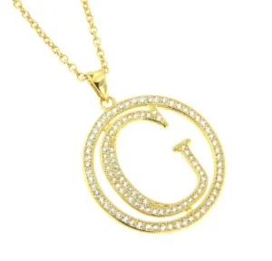 Roman Joyero Cadenas Y Gargantillas<DESIDERATA, cadena corta de plata con letra G