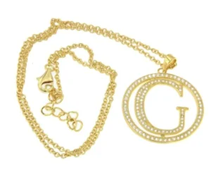Roman Joyero Cadenas Y Gargantillas<DESIDERATA, cadena corta de plata con letra G