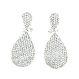 Roman Joyero Pendientes<DHARMA, pendientes largos de plata dorada y circonitas