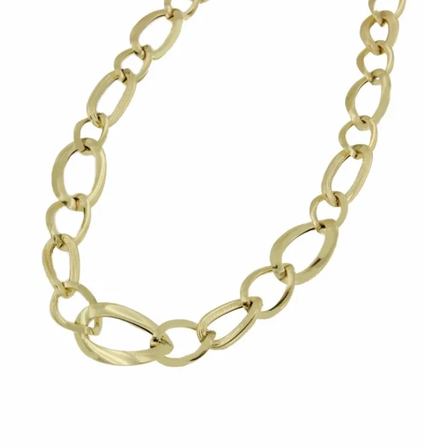 Roman Joyero Cadenas Y Gargantillas<DINA gargantilla eslabones en disminución barbada oro amarillo 18 ktes