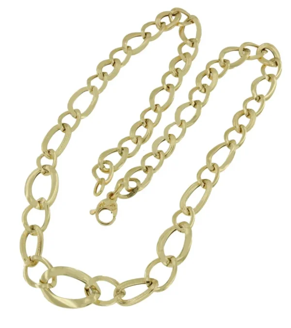 Roman Joyero Cadenas Y Gargantillas<DINA gargantilla eslabones en disminución barbada oro amarillo 18 ktes