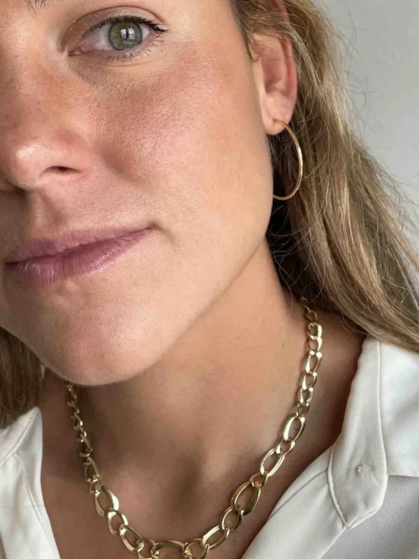 Roman Joyero Cadenas Y Gargantillas<DINA gargantilla eslabones en disminución barbada oro amarillo 18 ktes