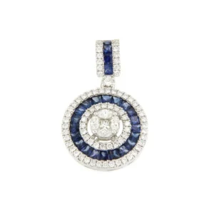 Roman Joyero Colgantes<DRAKE colgante forma redonda en oro brillantes y zafiros o rubies