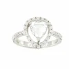 Roman Joyero Anillos<DRASTIC anillo oro blanco de 18 kilates brillante talla pera