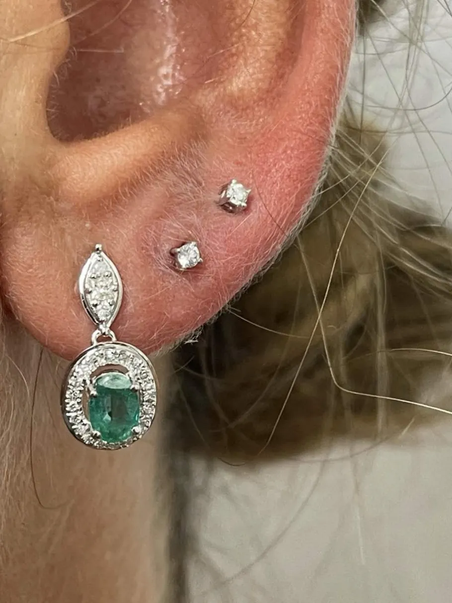 dreck_pendientes_pequeo_d_2.webp Roman Joyero Pendientes<DRECK pendientes pequeño de brillantes en oro 18 kilates