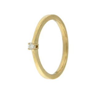 Roman Joyero Anillos<DREHER, anillo de compromiso fino en oro amarillo