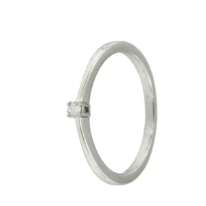 Roman Joyero Anillos<DREKI, anillo de compromiso extra fino en oro blanco