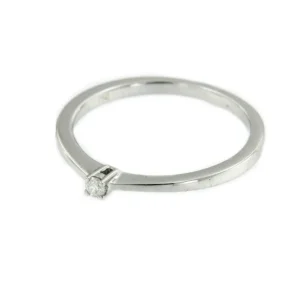 Roman Joyero Anillos<DREKI, anillo de compromiso extra fino en oro blanco