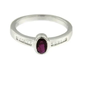 Roman Joyero Anillos<DREXLER, anillo solitario de rubí en oro blanco