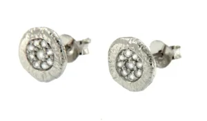 Roman Joyero Pendientes<ELBURZ, pendientes de plata rodiada con circonitas.