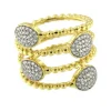 Roman Joyero Anillos<ELENA, anillo ancho de plata con circonitas