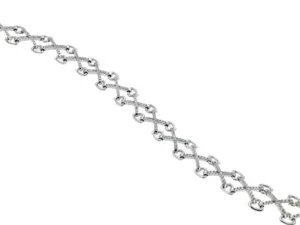 Roman Joyero Pulseras<FENICIAN, pulsera de plata de estilo clásico riviere y circonitas