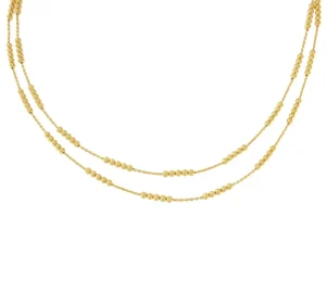 Roman Joyero Cadenas Y Gargantillas<FIDELITA cadena larga forzada con bolitas plata 1ª ley bañada oro