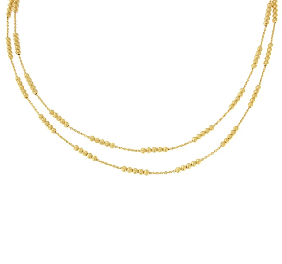 fidelita_cadena_larga_for_0.webp Roman Joyero Cadenas Y Gargantillas<FIDELITA cadena larga forzada con bolitas plata 1ª ley bañada oro