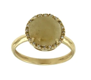 Roman Joyero Anillos<FLORENCIA, anillo de oro amarillo con diamantes y zafiro