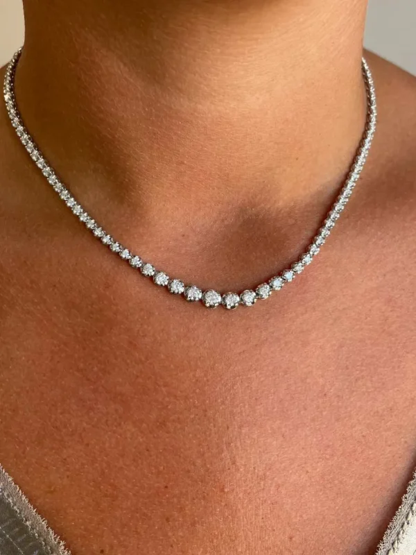 Roman Joyero Cadenas Y Gargantillas<Gargantilla ABBEVILLE riviere de brillantes en oro blanco de 18 kilates
