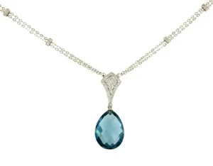 Roman Joyero Cadenas Y Gargantillas<Gargantilla AMIENS oro blanco y colgante de 18 ktes con brillantes.