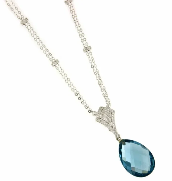 Roman Joyero Cadenas Y Gargantillas<Gargantilla AMIENS oro blanco y colgante de 18 ktes con brillantes.