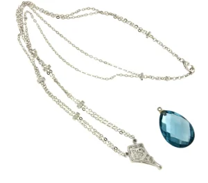 Roman Joyero Cadenas Y Gargantillas<Gargantilla AMIENS oro blanco y colgante de 18 ktes con brillantes.