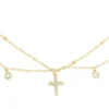 Roman Joyero Cadenas Y Gargantillas<Gargantilla choker en plata con pequeña cruz y circonitas