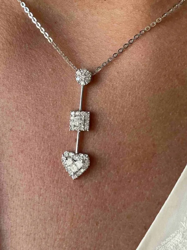 Roman Joyero Colgantes | Cadenas Y Gargantillas<Gargantilla DELFIN oro blanco de 18 ktes con brillantes y princesas