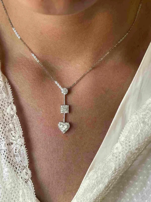 Roman Joyero Colgantes | Cadenas Y Gargantillas<Gargantilla DELFIN oro blanco de 18 ktes con brillantes y princesas