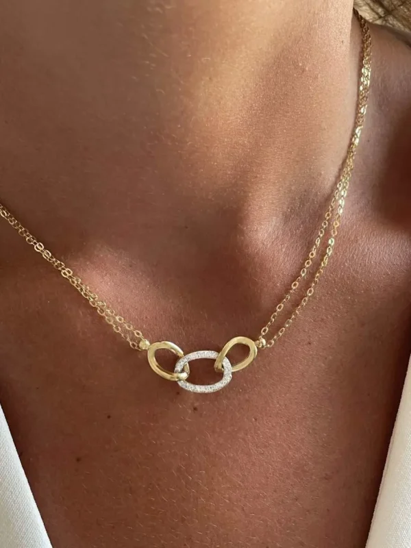 Roman Joyero Cadenas Y Gargantillas<Gargantilla ERDAL en oro amarillo de 18 kilates con circonitas