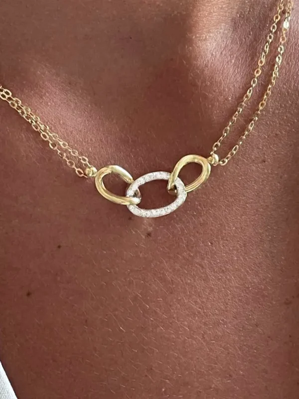 Roman Joyero Cadenas Y Gargantillas<Gargantilla ERDAL en oro amarillo de 18 kilates con circonitas