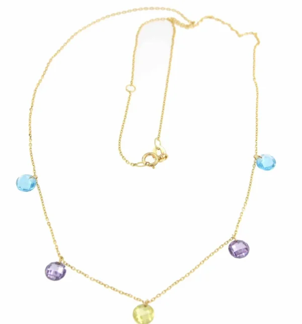 Roman Joyero Cadenas Y Gargantillas<Gargantilla GAZME en oro amarillo con piñones de cuarzo