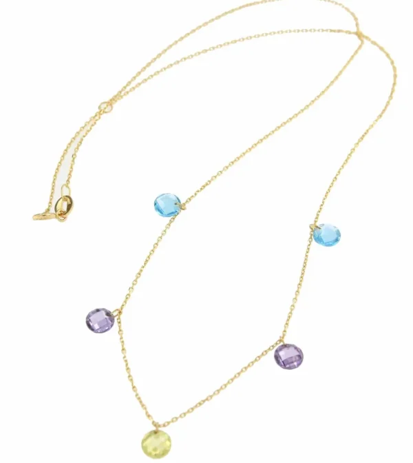 Roman Joyero Cadenas Y Gargantillas<Gargantilla GAZME en oro amarillo con piñones de cuarzo