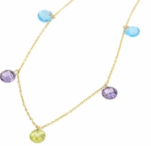 Roman Joyero Cadenas Y Gargantillas<Gargantilla GAZME en oro amarillo con piñones de cuarzo