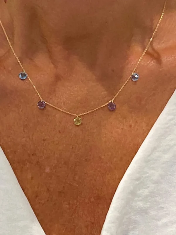 Roman Joyero Cadenas Y Gargantillas<Gargantilla GAZME en oro amarillo con piñones de cuarzo
