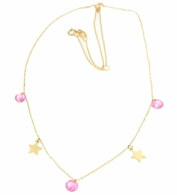 Roman Joyero Cadenas Y Gargantillas<Gargantilla GIZEM en oro amarillo, estrellas y cuarzos