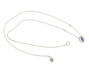 Roman Joyero Cadenas Y Gargantillas<Gargantilla GRENOBLE con colgante oro blanco 18 ktes brillantes y piedra