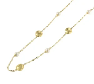 Roman Joyero Cadenas Y Gargantillas<Gargantilla MANISA en oro de 18 kilates perlas y eslabones de hojas
