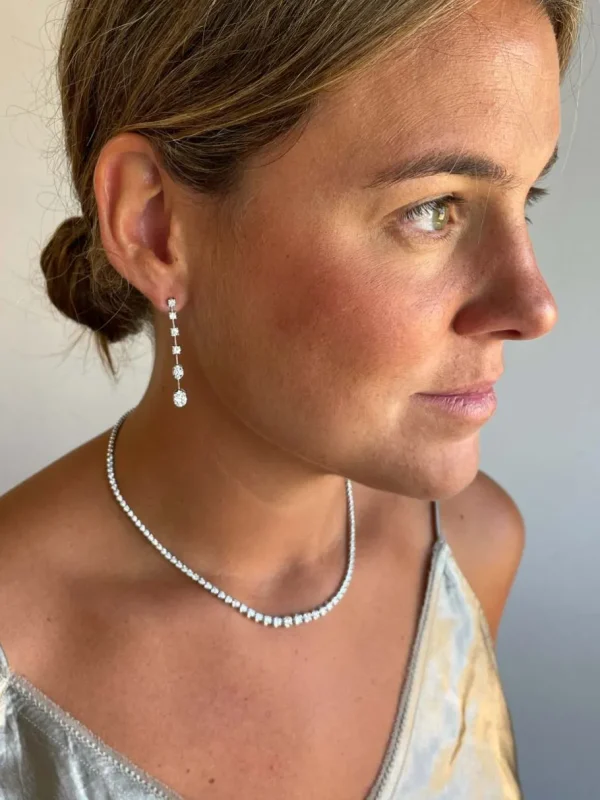 Roman Joyero Cadenas Y Gargantillas<Gargantilla MONTLUCON riviere oro blanco 18 ktes con brillantes en disminución
