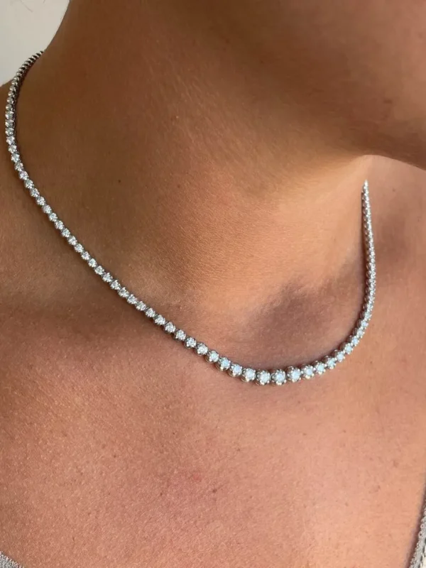 Roman Joyero Cadenas Y Gargantillas<Gargantilla MONTLUCON riviere oro blanco 18 ktes con brillantes en disminución