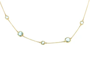 Roman Joyero Cadenas Y Gargantillas<Gargantilla NEVIN oro amarillo de 18 ktes con topacios azules