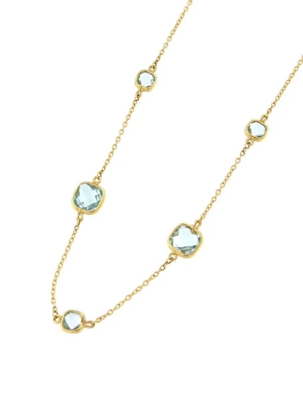 Roman Joyero Cadenas Y Gargantillas<Gargantilla NEVIN oro amarillo de 18 ktes con topacios azules