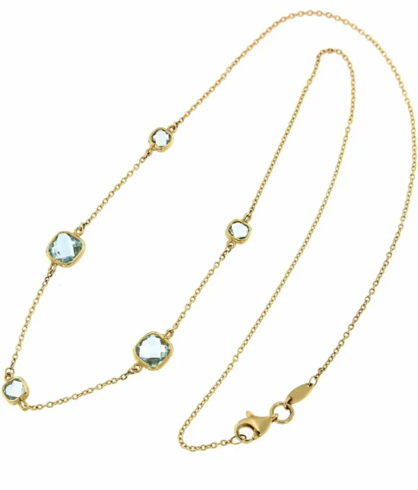 Roman Joyero Cadenas Y Gargantillas<Gargantilla NEVIN oro amarillo de 18 ktes con topacios azules